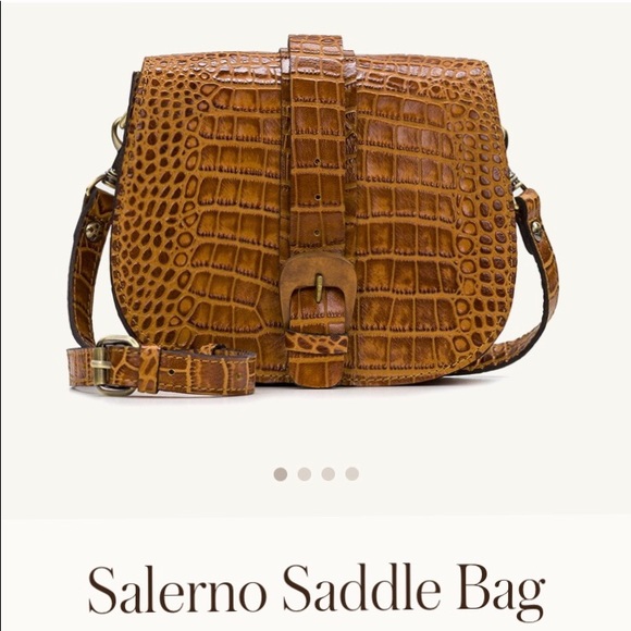 Salerno Saddle Bag, Vintage Leather Croc, NWT - Picture 2 of 8